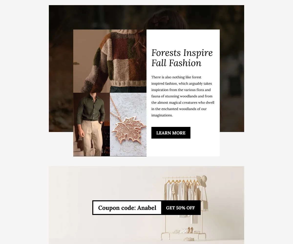 Fashion store — product listing