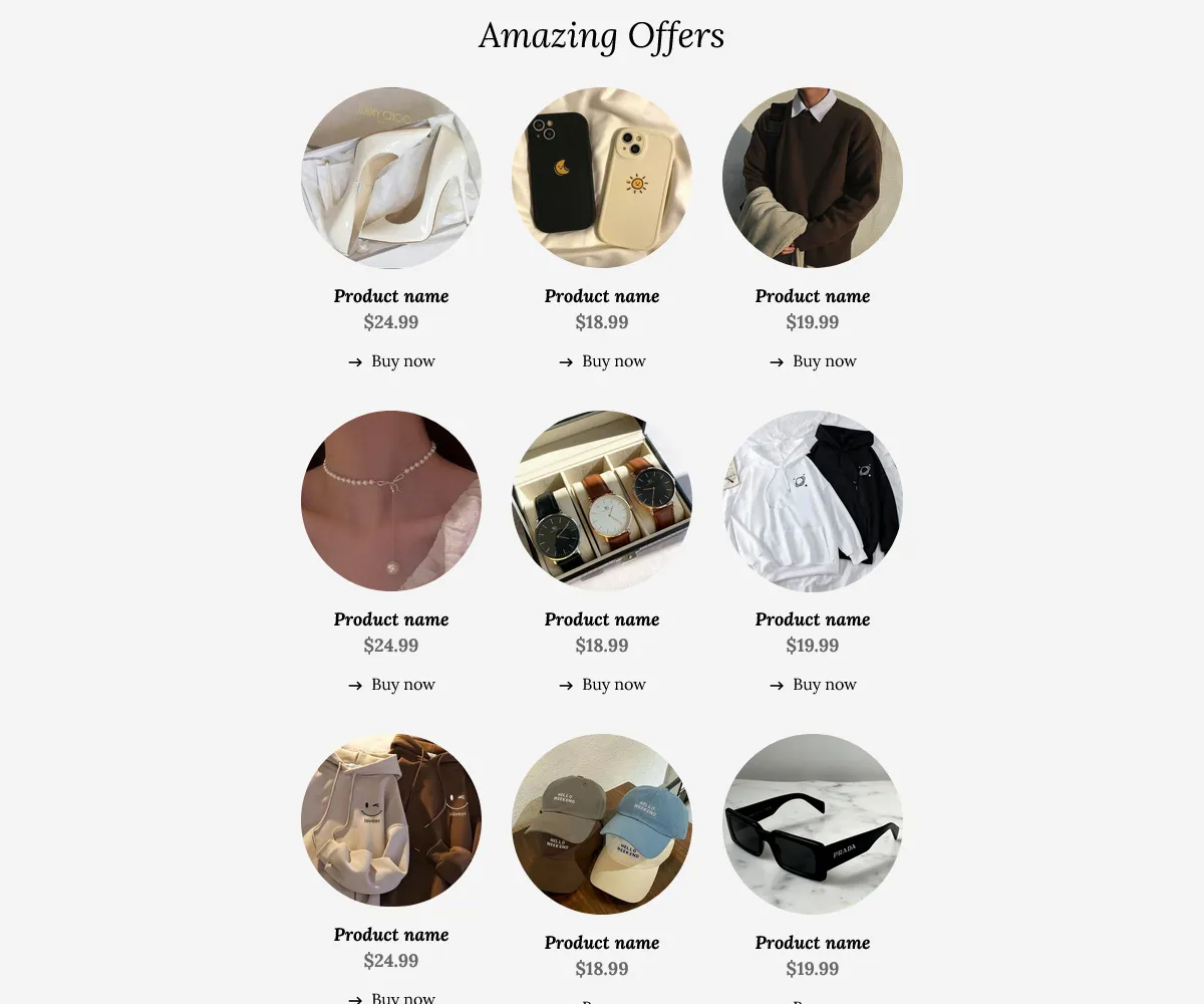 Fashion store — product detail